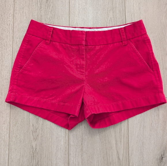 J. Crew Pants - J.Crew Women's Chino Shorts Red 3" Inseam